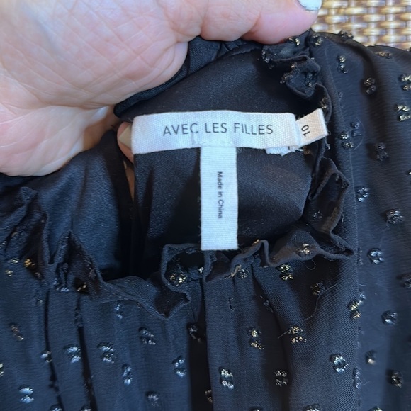 Avec Le Filles Metallic Sot Dress 10 - Picture 8 of 10